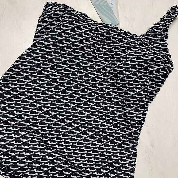 NWT Coastal Blue One Shoulder Swim Top Small - Picture 1 of 7